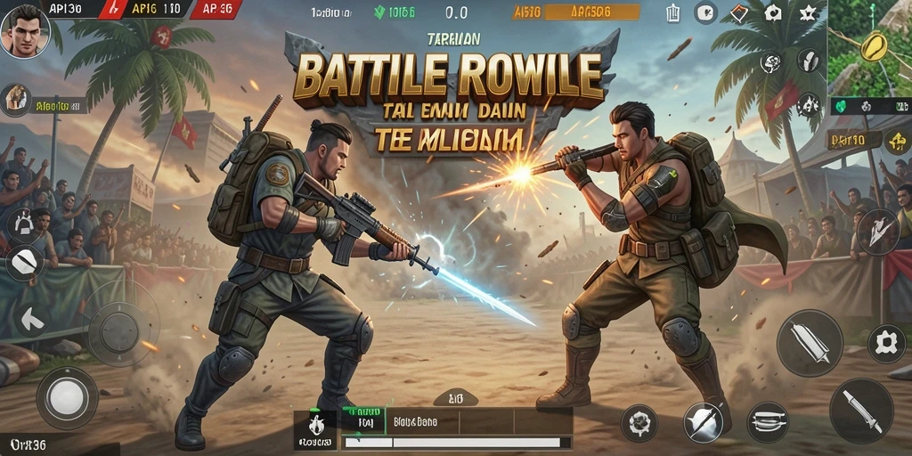 Screenshot gameplay API36 yang menampilkan pertempuran mendebarkan.