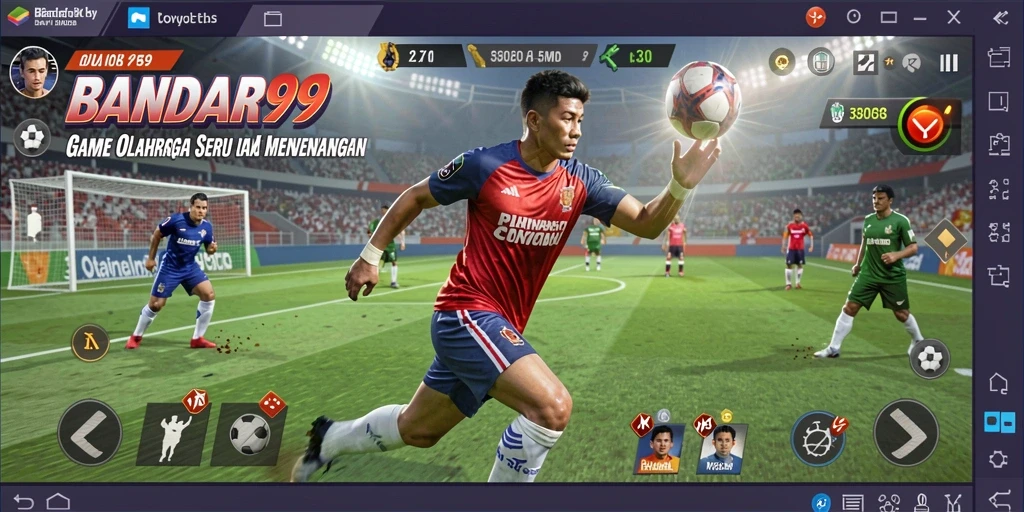 Screenshot gameplay BANDAR99 menampilkan aksi olahraga seru.