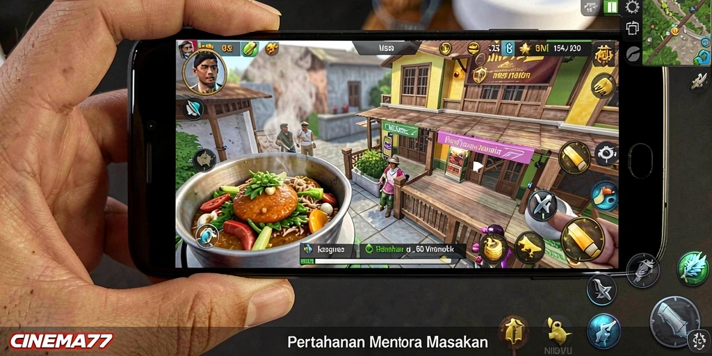 Gameplay seru CINEMA77 dalam pertempuran Tower Defense.