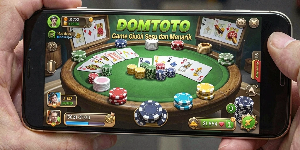 Tampilan gameplay QiuQiu yang menggembirakan di DOMTOTO.