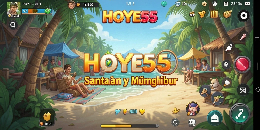 Gameplay HOYE55 yang ceria dan menghibur.