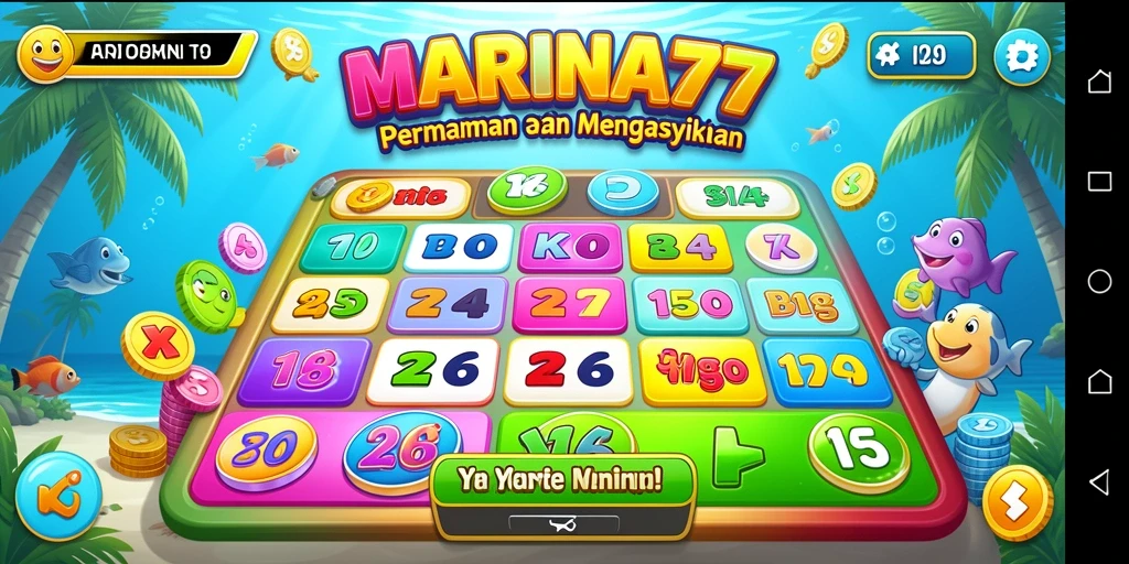 Tampilan gameplay seru dari aplikasi Bingo MARINA77.