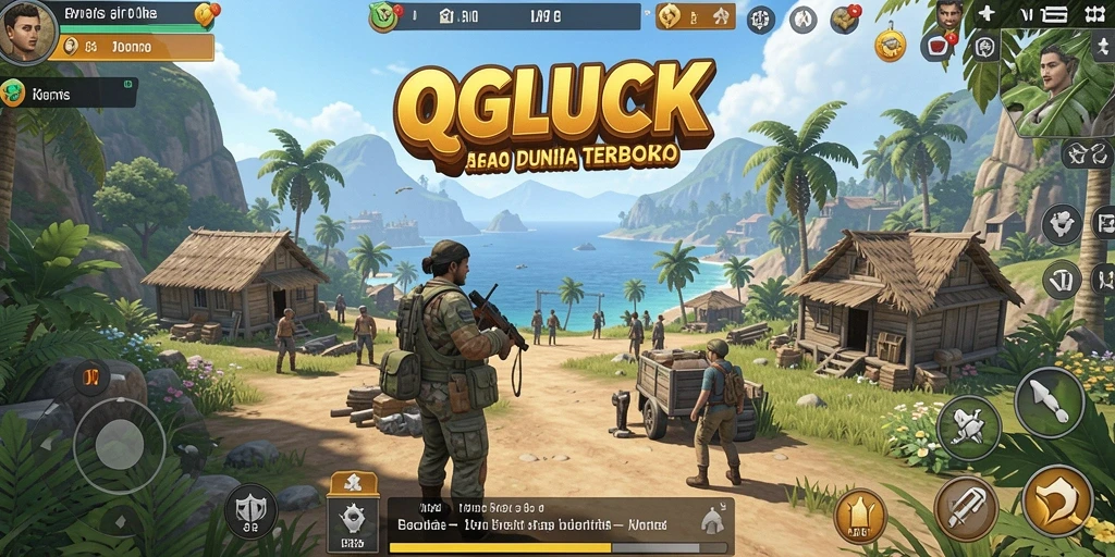 Tampilan gameplay seru dalam QGLUCK dengan interaksi maksimal.