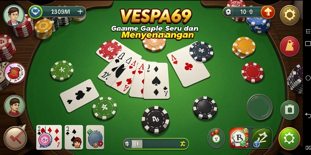 Tampilan gameplay Gaple yang seru di VESPA69.